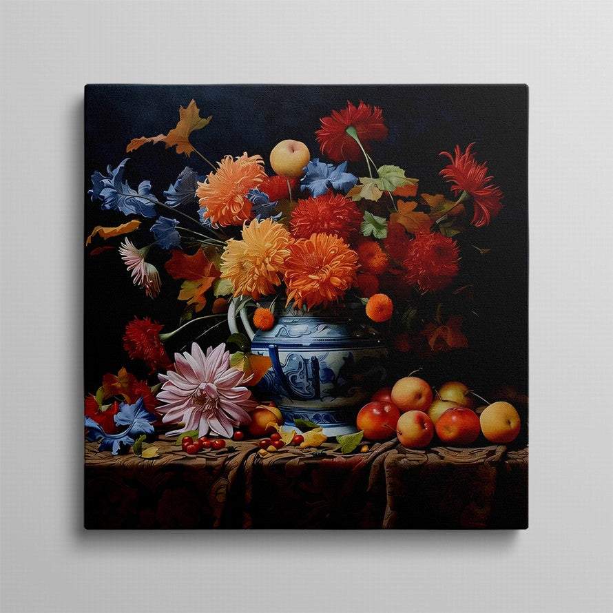 Floral Elegance, Fruitful Abundance Canvas