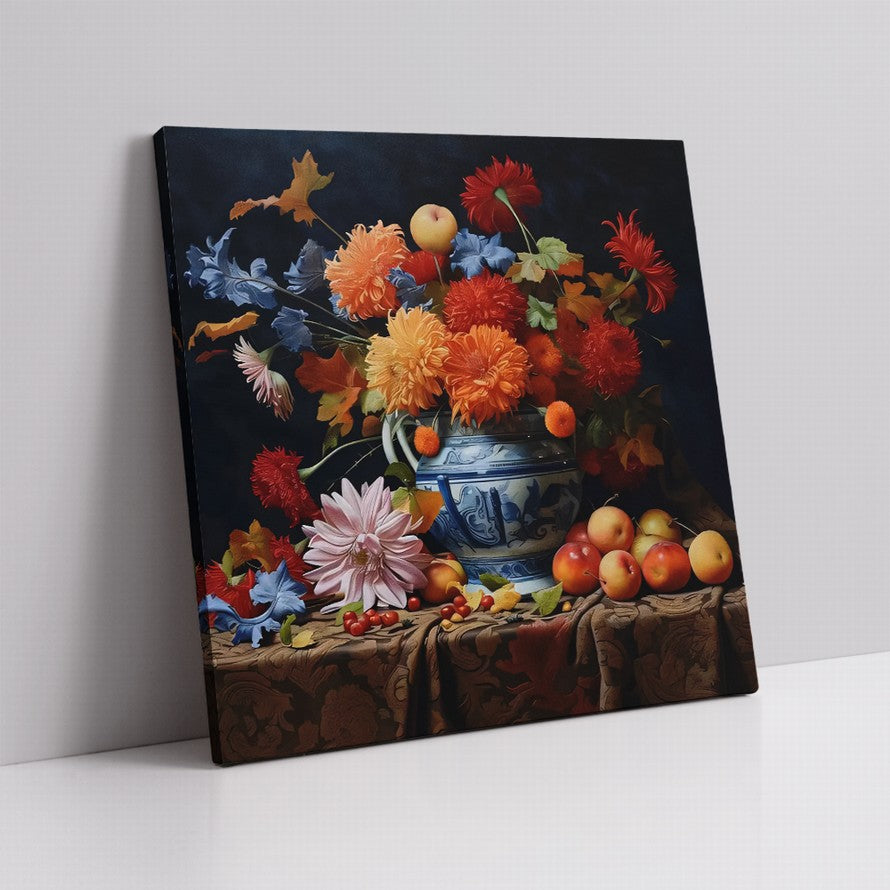 Floral Elegance, Fruitful Abundance Canvas