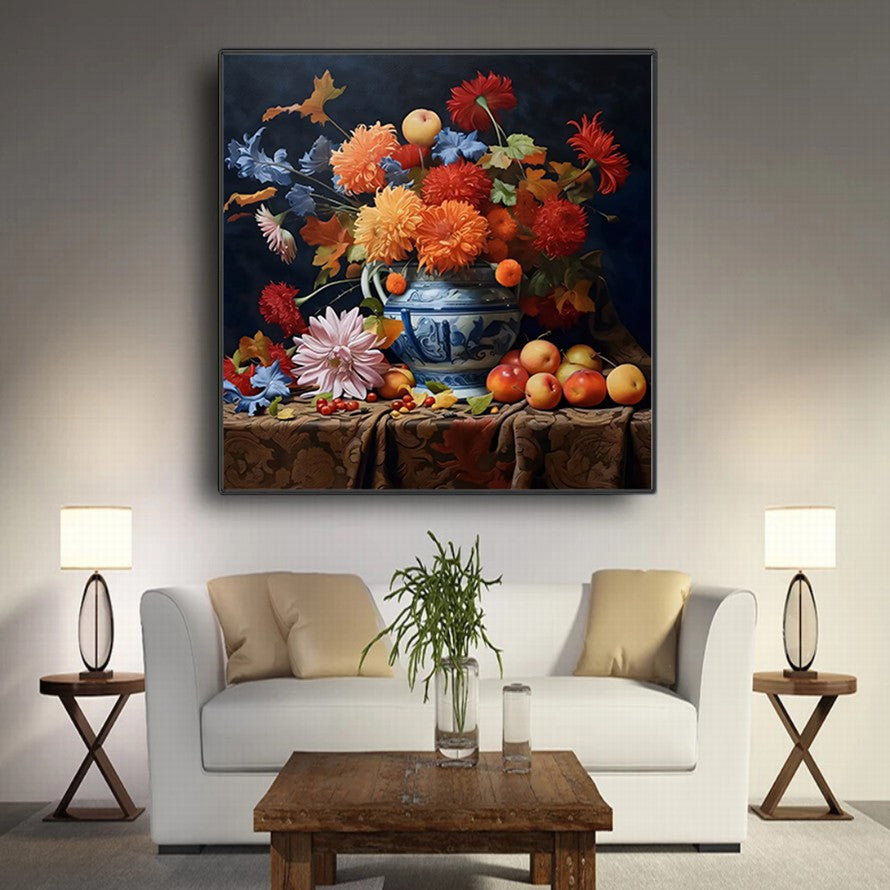 Floral Elegance, Fruitful Abundance Canvas