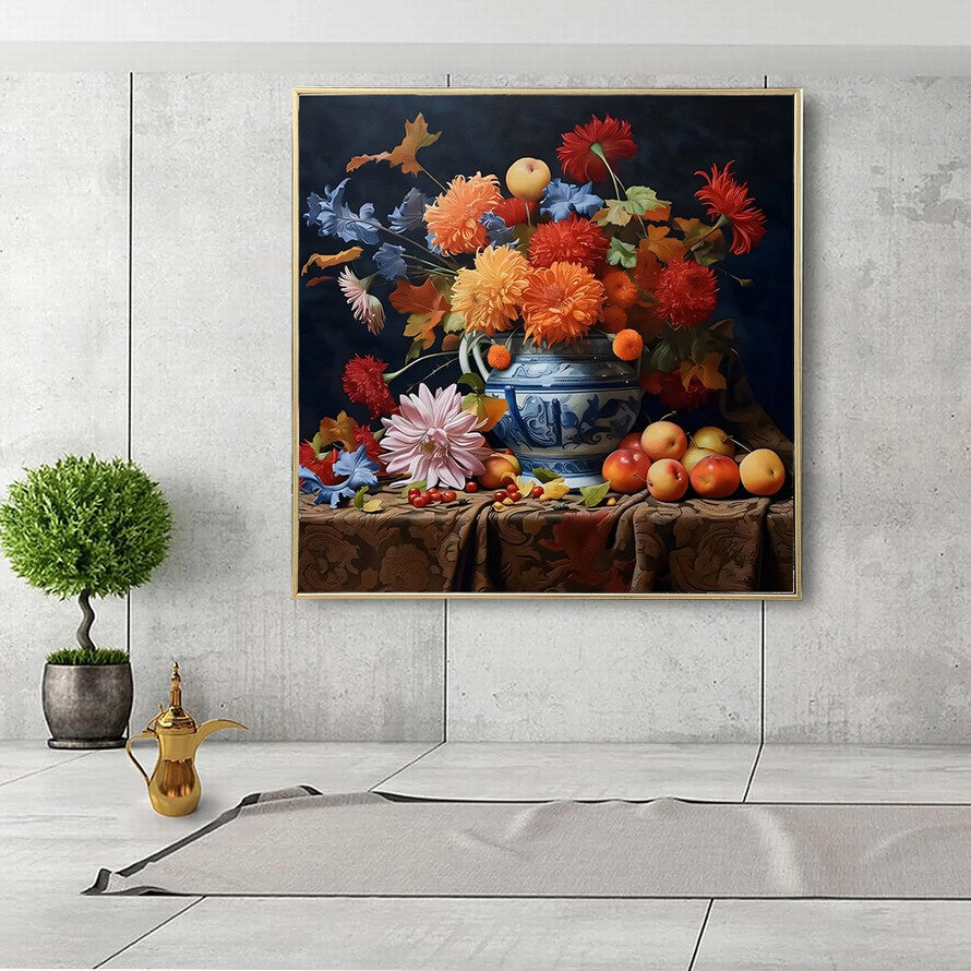 Floral Elegance, Fruitful Abundance Canvas