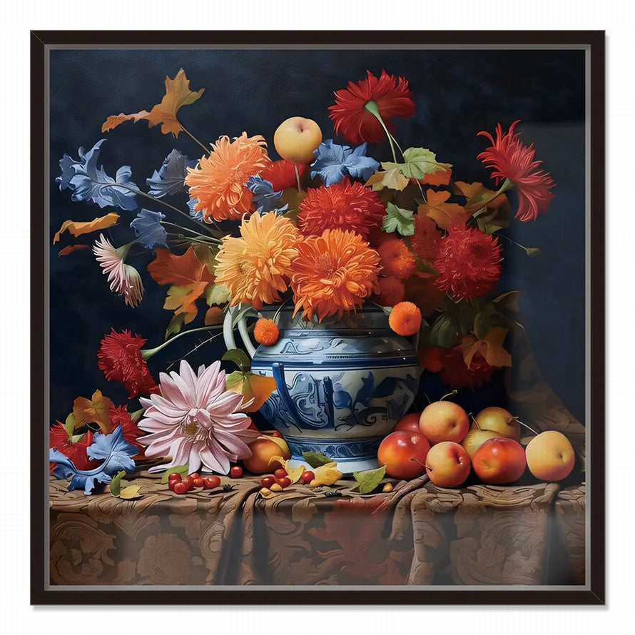Floral Elegance, Fruitful Abundance Canvas
