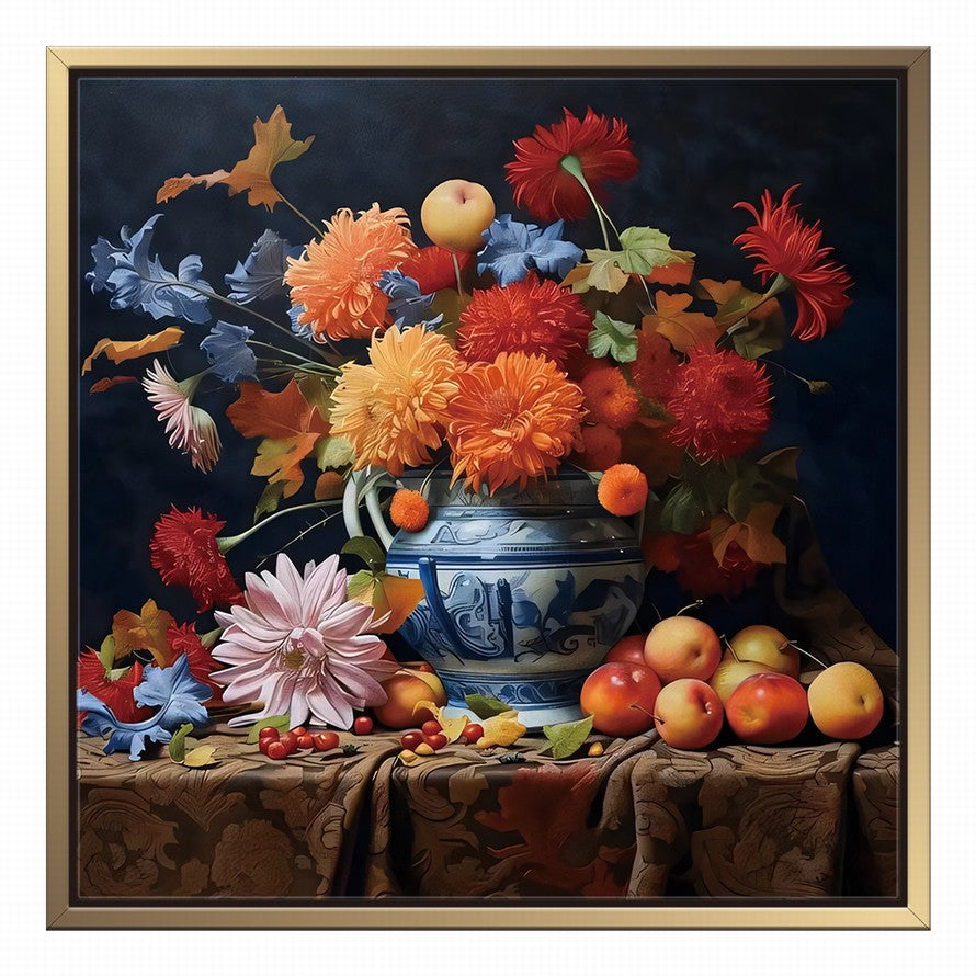 Floral Elegance, Fruitful Abundance Canvas