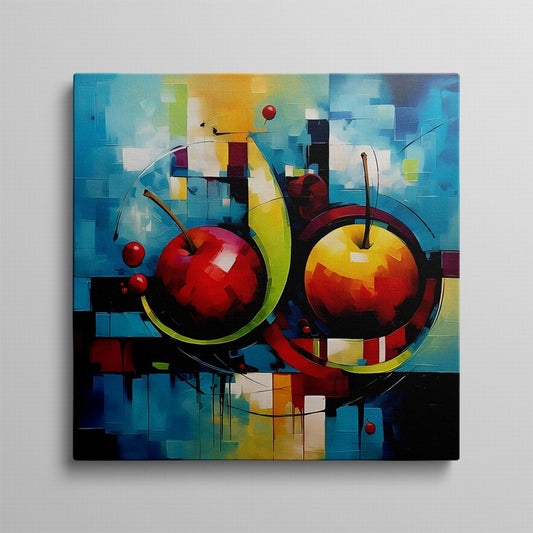 Whispers of Verdant Apples Oil Canvas