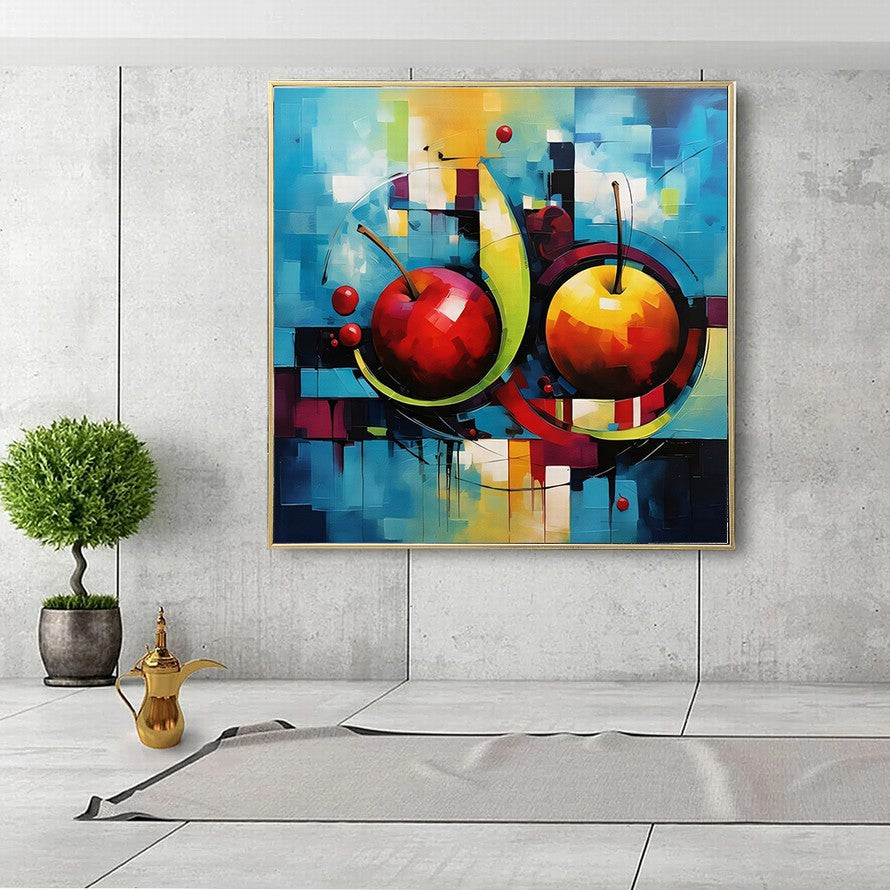 Whispers of Verdant Apples Oil Canvas