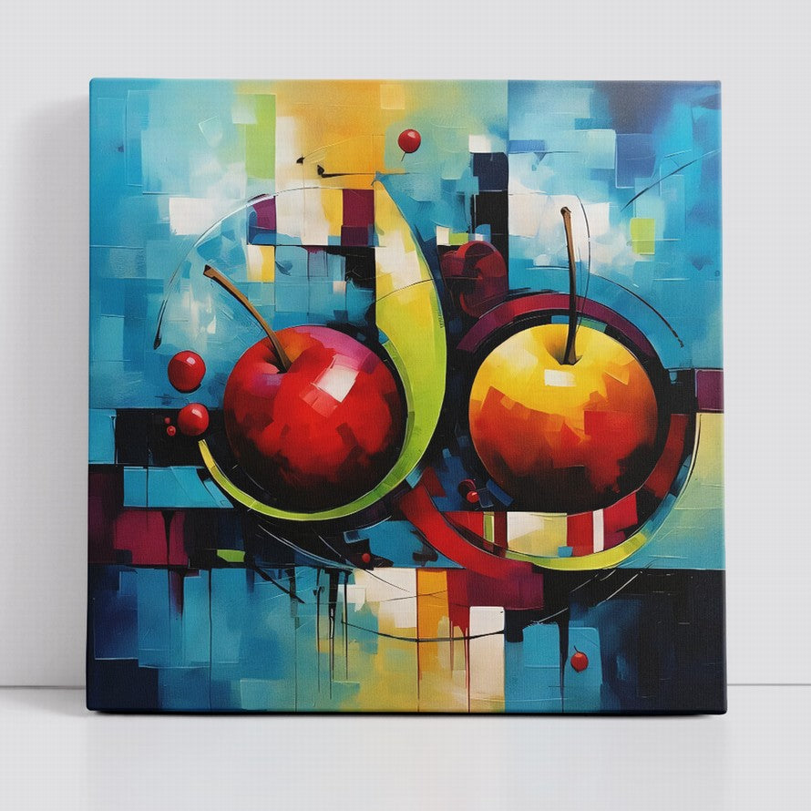 Whispers of Verdant Apples Oil Canvas