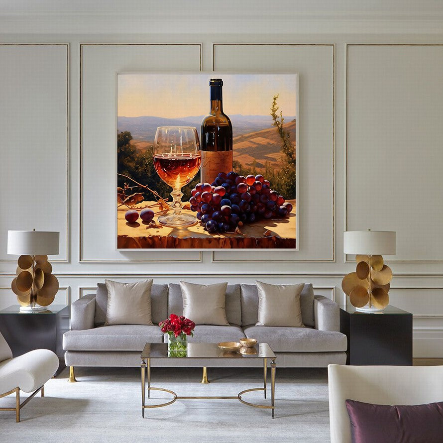 Bottled Time, Shared Moments Oil Canvas