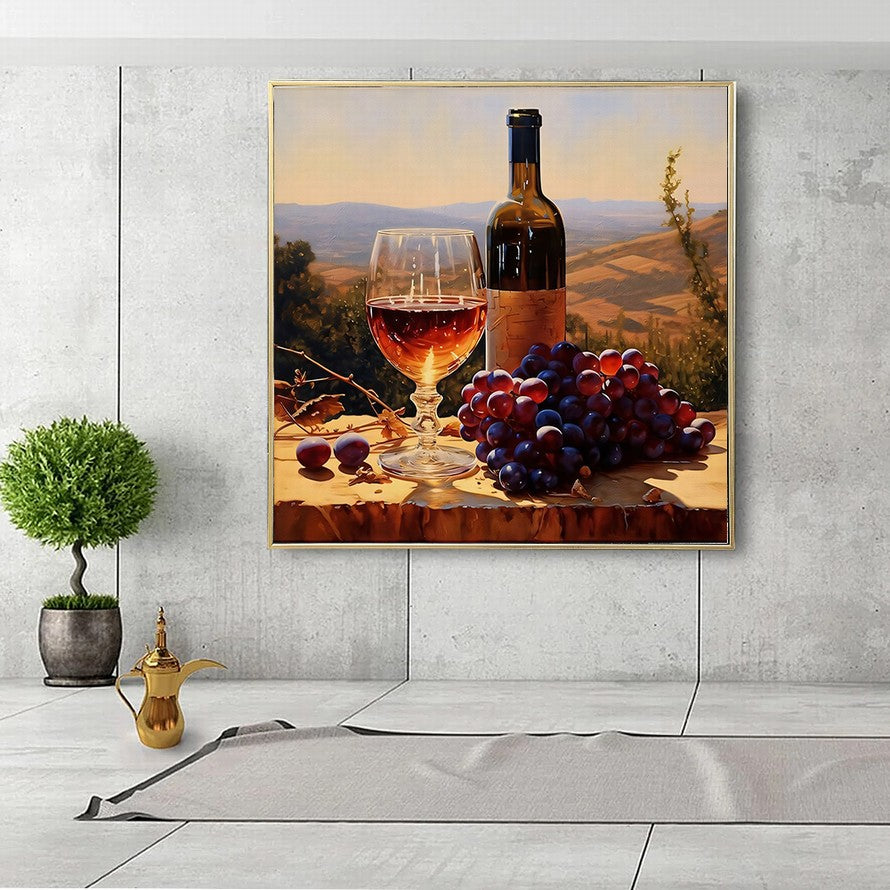 Bottled Time, Shared Moments Oil Canvas