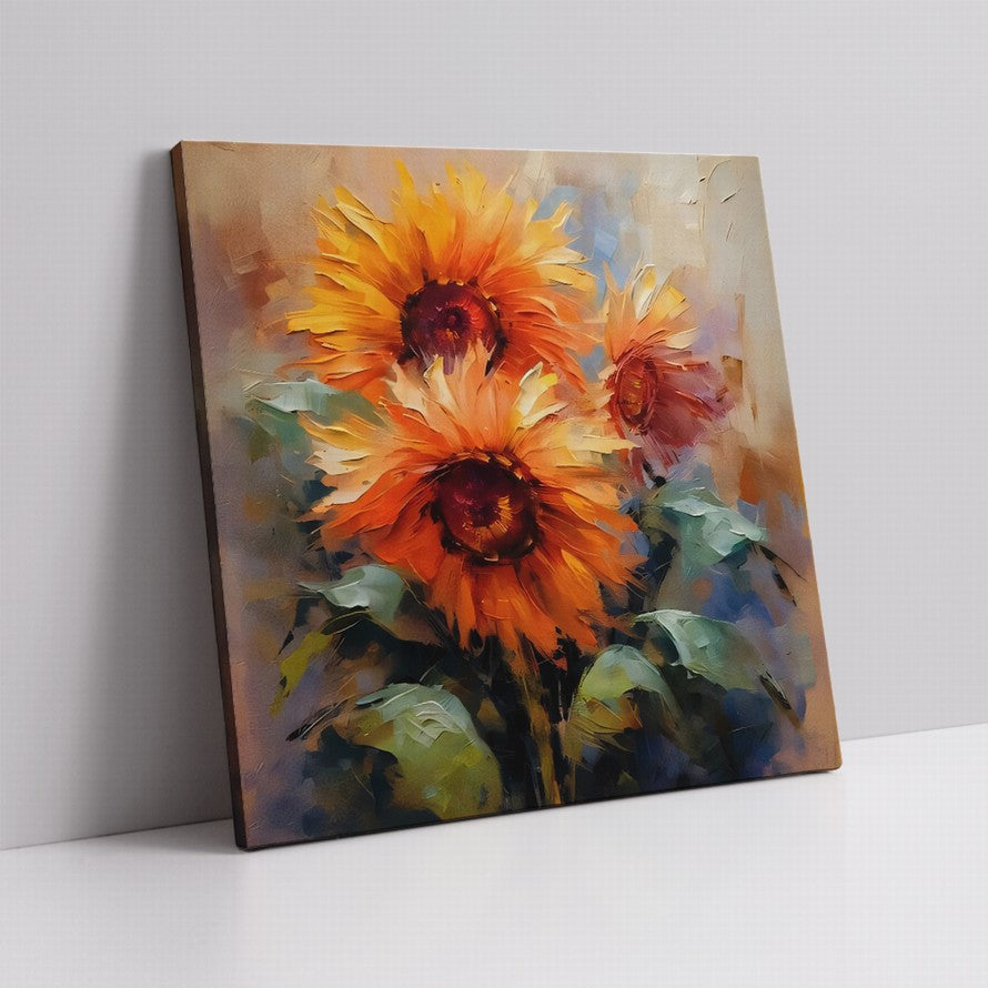 Orange Whisper, Petal Dreams Oil Canvas