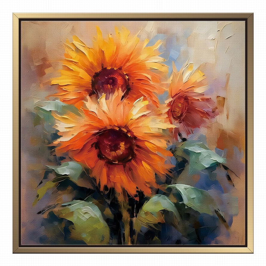 Orange Whisper, Petal Dreams Oil Canvas