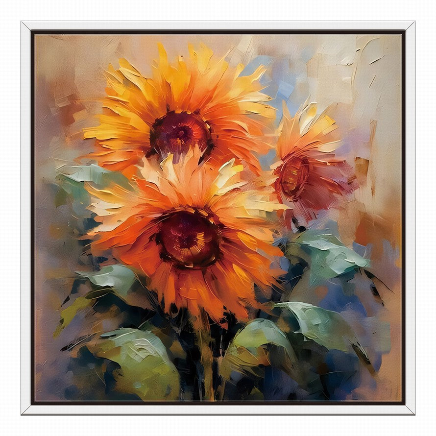 Orange Whisper, Petal Dreams Oil Canvas