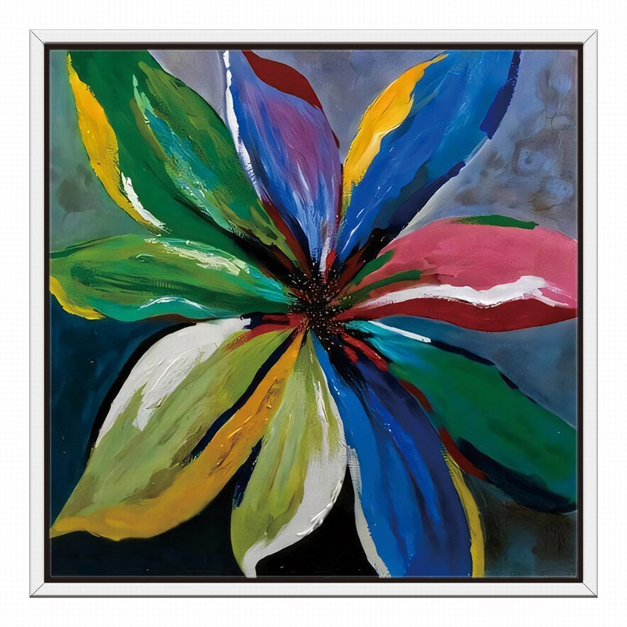 Rainbow Hues, Floral Dance Oil Canvas