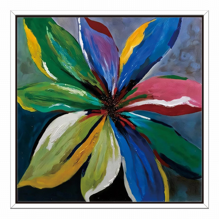 Rainbow Hues, Floral Dance Oil Canvas