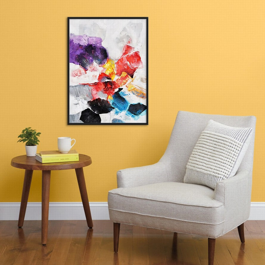 Red and Purple Hues Abstract Canvas