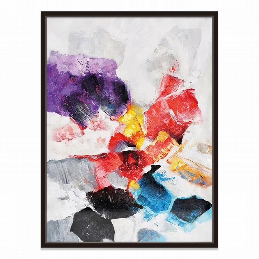 Red and Purple Hues Abstract Canvas