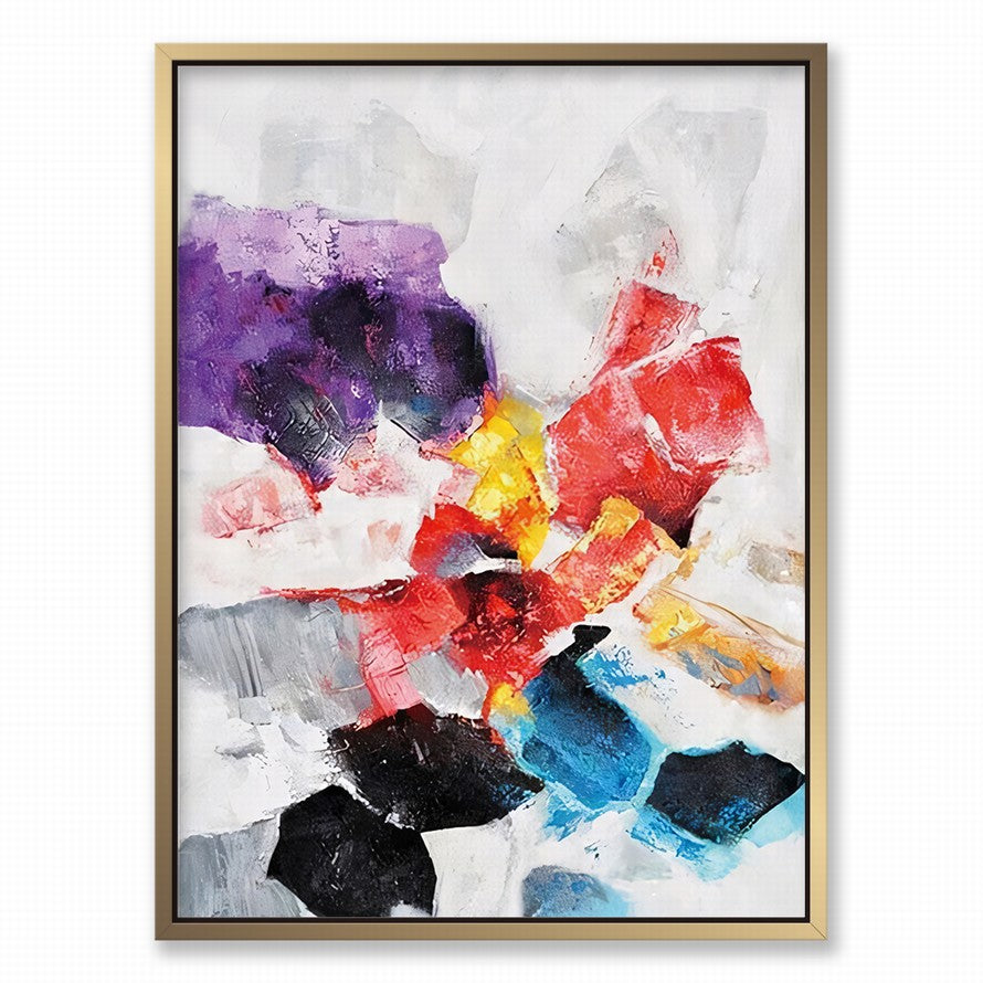 Red and Purple Hues Abstract Canvas