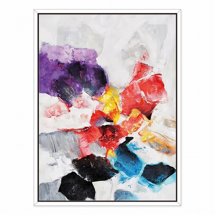 Red and Purple Hues Abstract Canvas