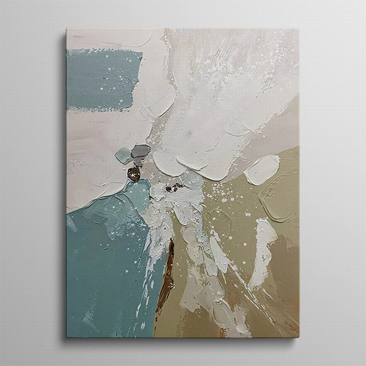 Touch of Earthy Tones Waves Abstract Canvas