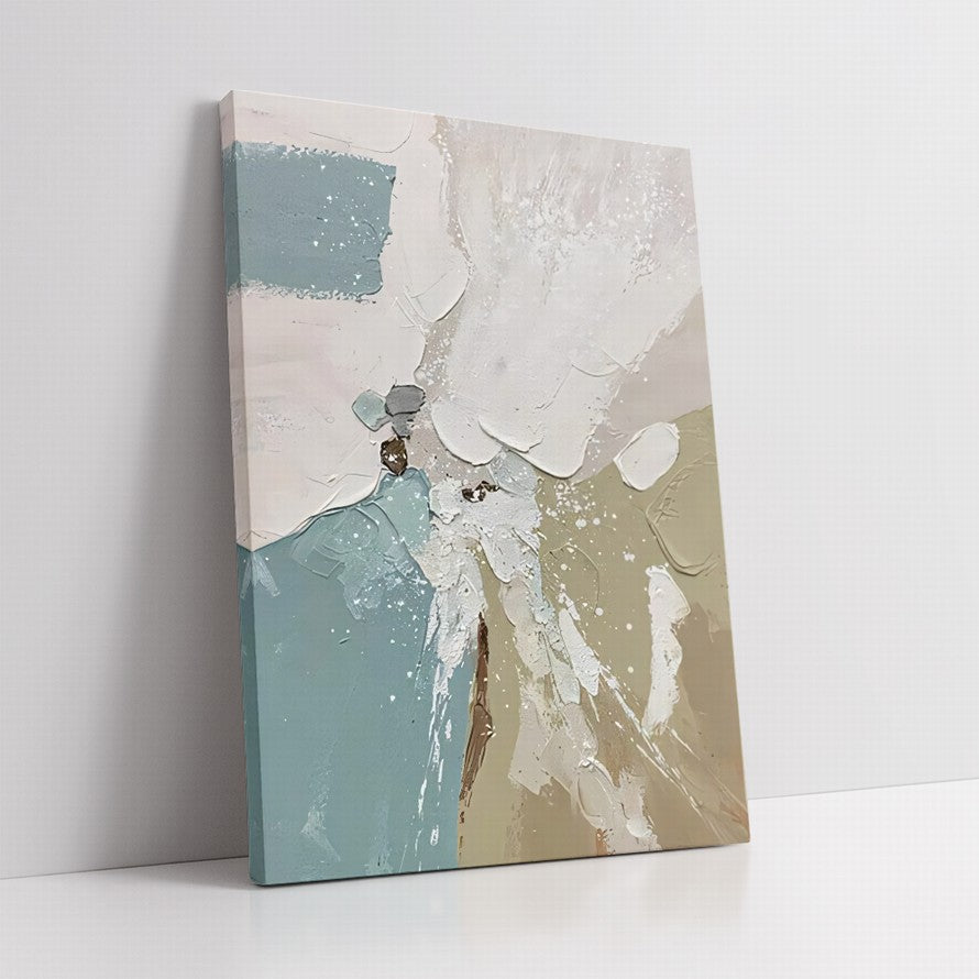 Touch of Earthy Tones Waves Abstract Canvas