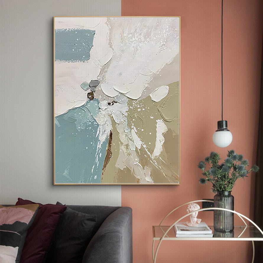 Touch of Earthy Tones Waves Abstract Canvas