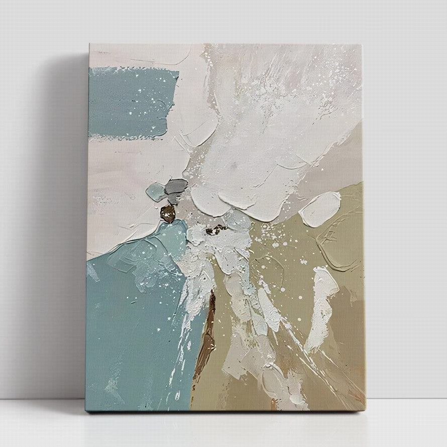 Touch of Earthy Tones Waves Abstract Canvas