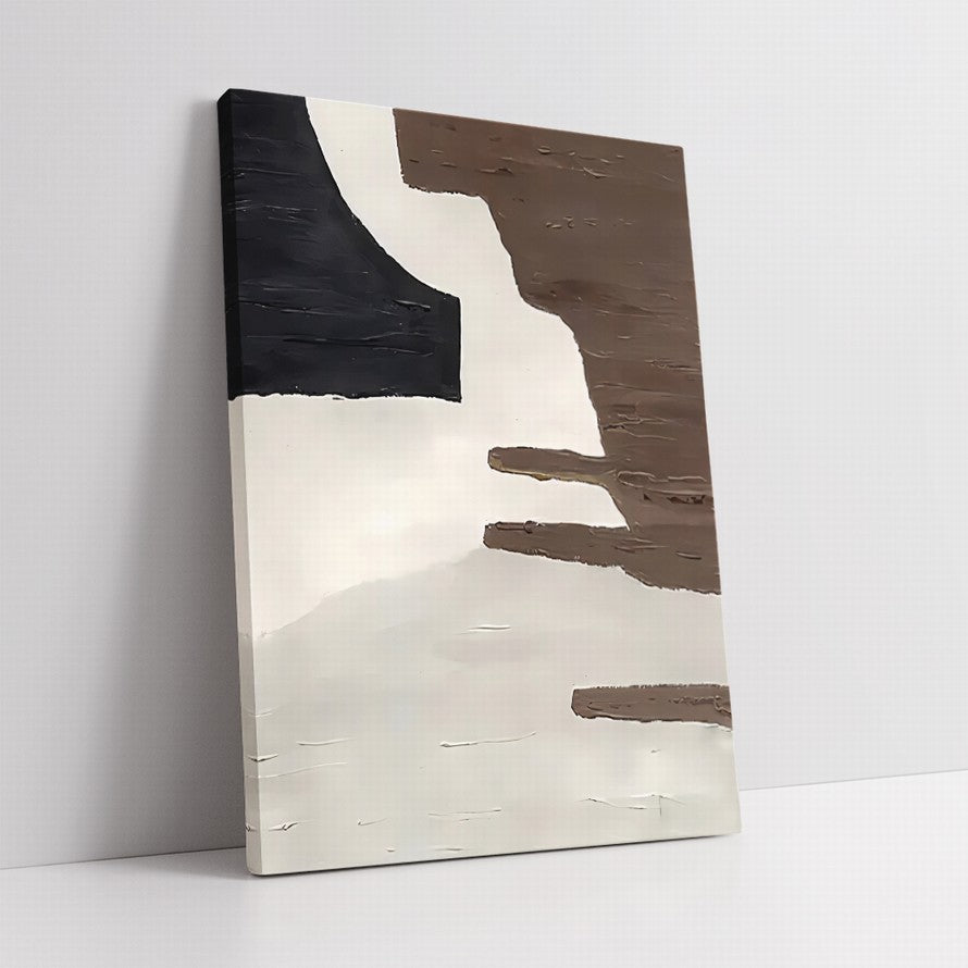 Black, Brown, Cream Oil Canvas