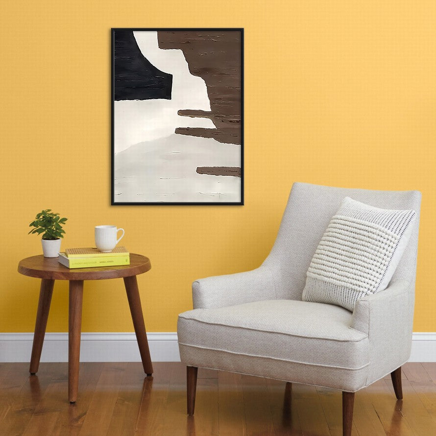 Black, Brown, Cream Oil Canvas