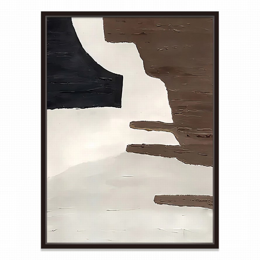 Black, Brown, Cream Oil Canvas