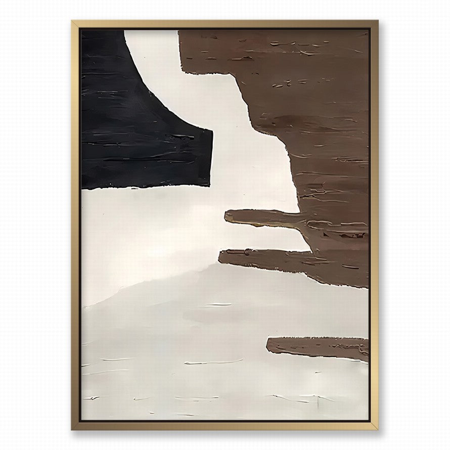 Black, Brown, Cream Oil Canvas