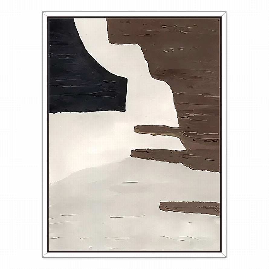 Black, Brown, Cream Oil Canvas