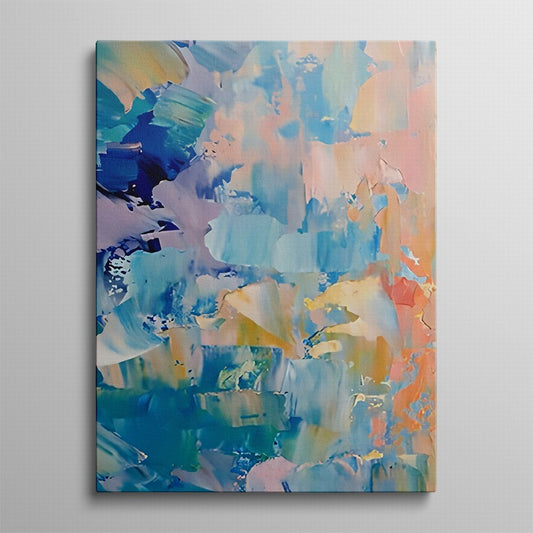 Splash of Rainbow Hues Abstract Painting