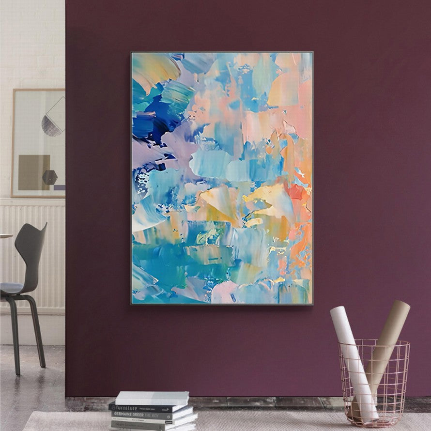 Splash of Rainbow Hues Abstract Painting