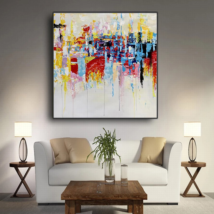 Abstract View of the City Oil Painting