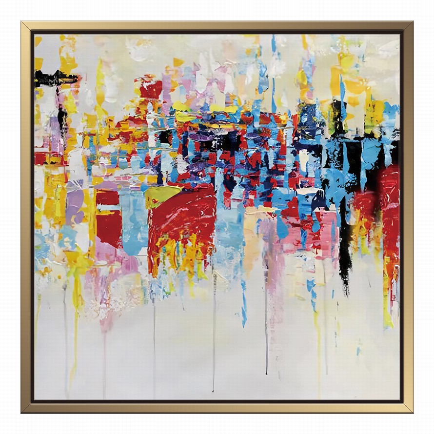Abstract View of the City Oil Painting