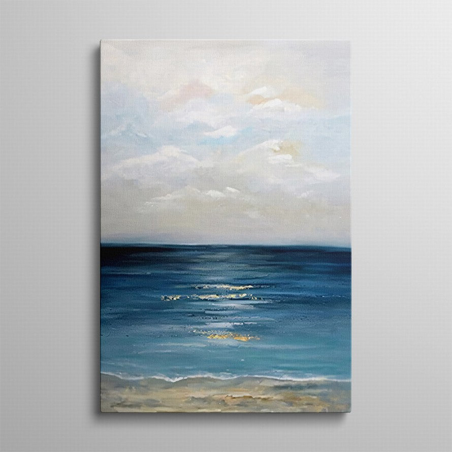 Simplicity of White Sky Hues Canvas