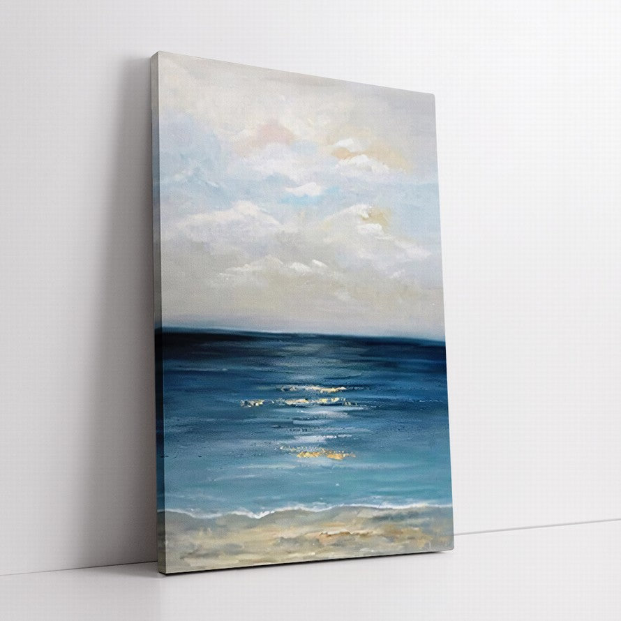 Simplicity of White Sky Hues Canvas