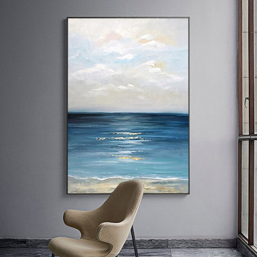 Simplicity of White Sky Hues Canvas