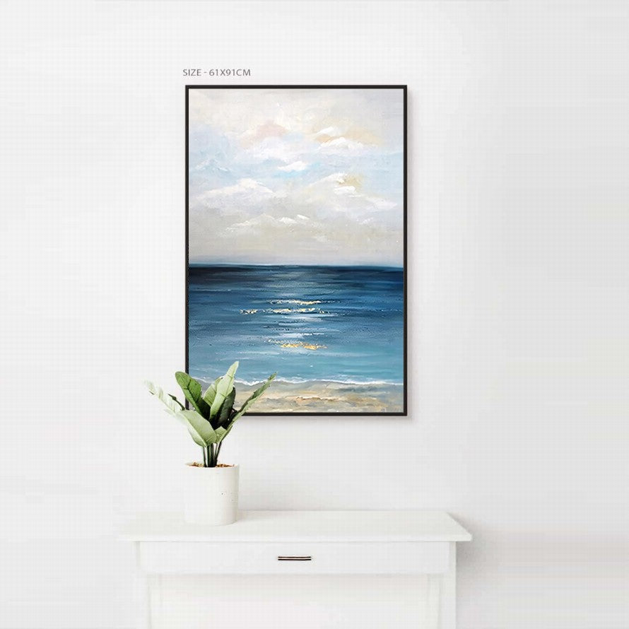 Simplicity of White Sky Hues Canvas