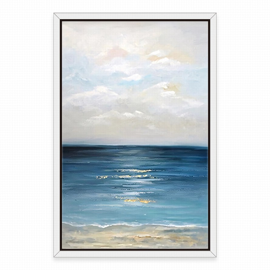 Simplicity of White Sky Hues Canvas