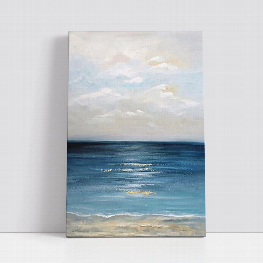 Simplicity of White Sky Hues Canvas