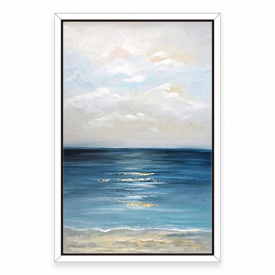 Simplicity of White Sky Hues Canvas