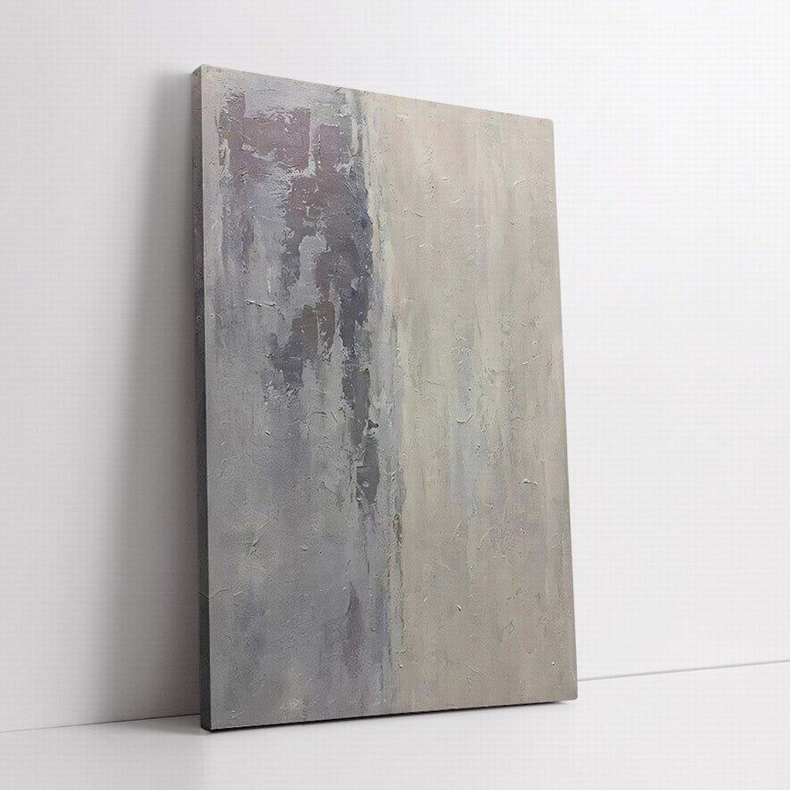 Beige Tone Ocean Waves Abstract Canvas