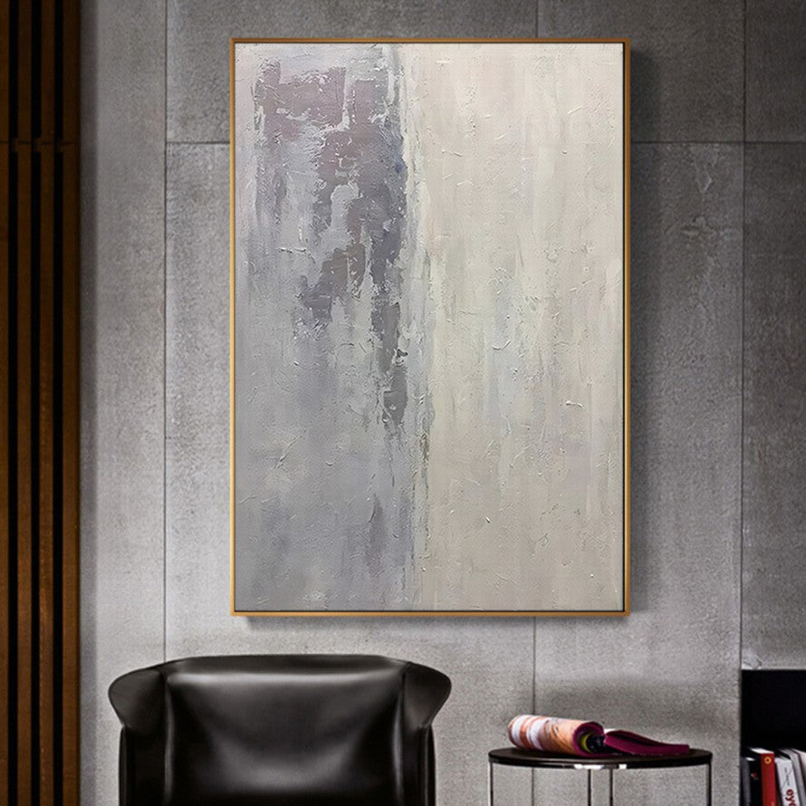 Beige Tone Ocean Waves Abstract Canvas