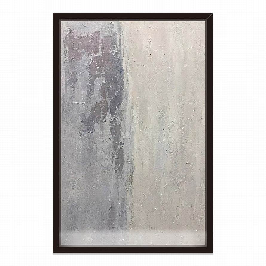 Beige Tone Ocean Waves Abstract Canvas