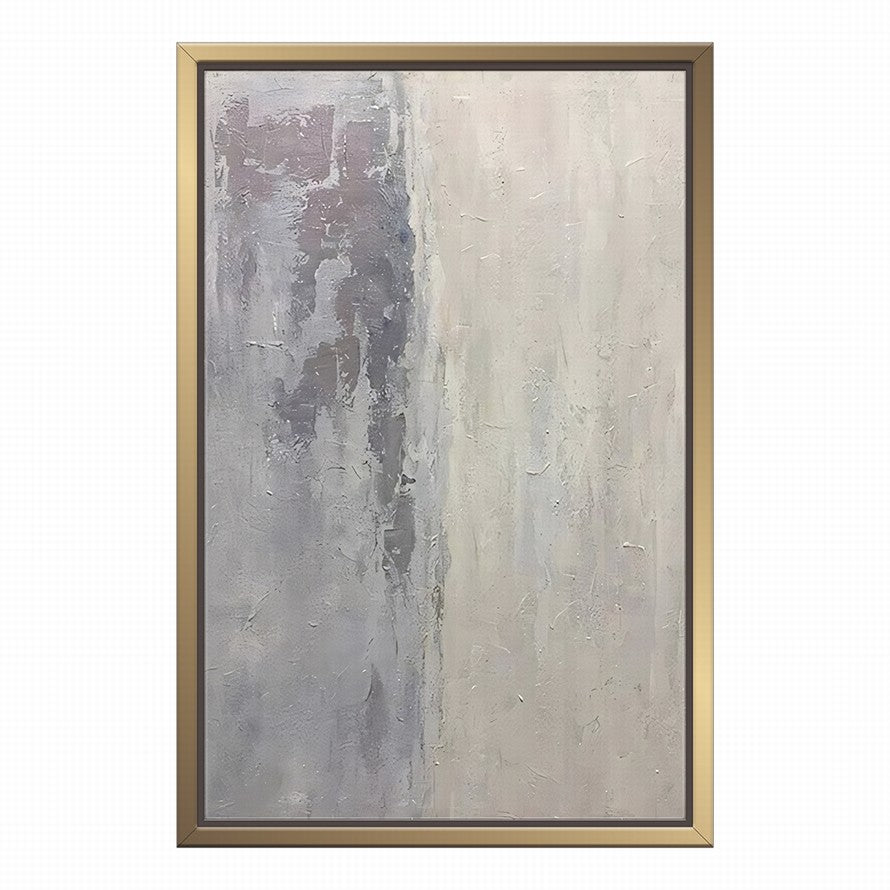 Beige Tone Ocean Waves Abstract Canvas