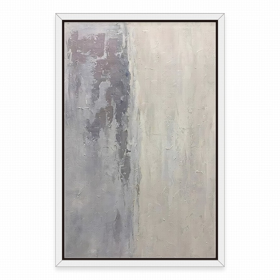 Beige Tone Ocean Waves Abstract Canvas