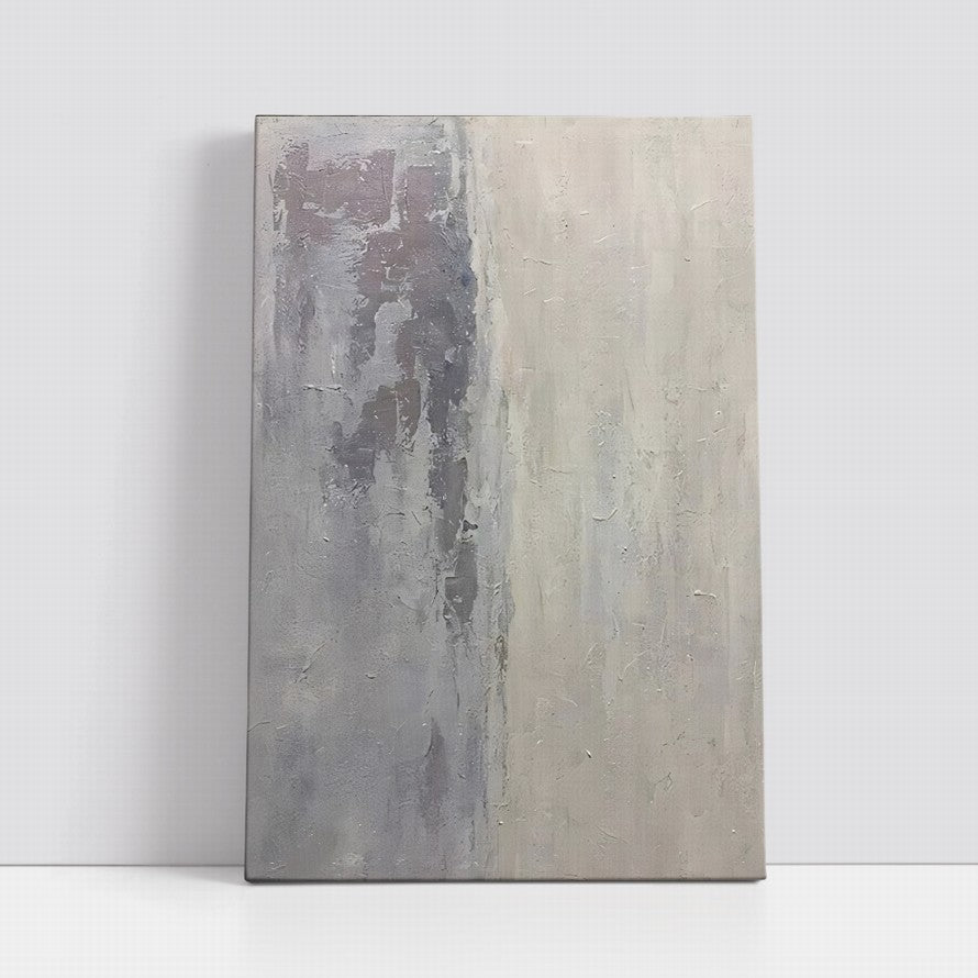 Beige Tone Ocean Waves Abstract Canvas