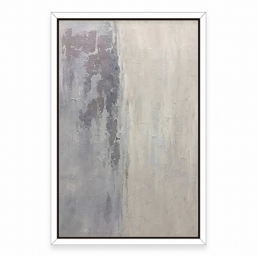 Beige Tone Ocean Waves Abstract Canvas