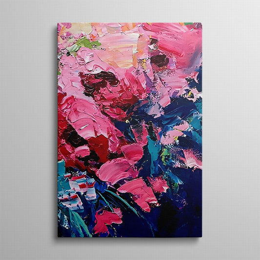 Splash of Floral Tones Abstract Oil Painting