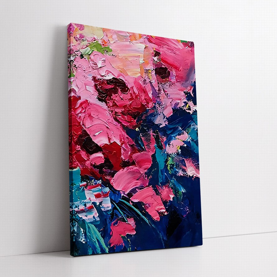 Splash of Floral Tones Abstract Oil Painting