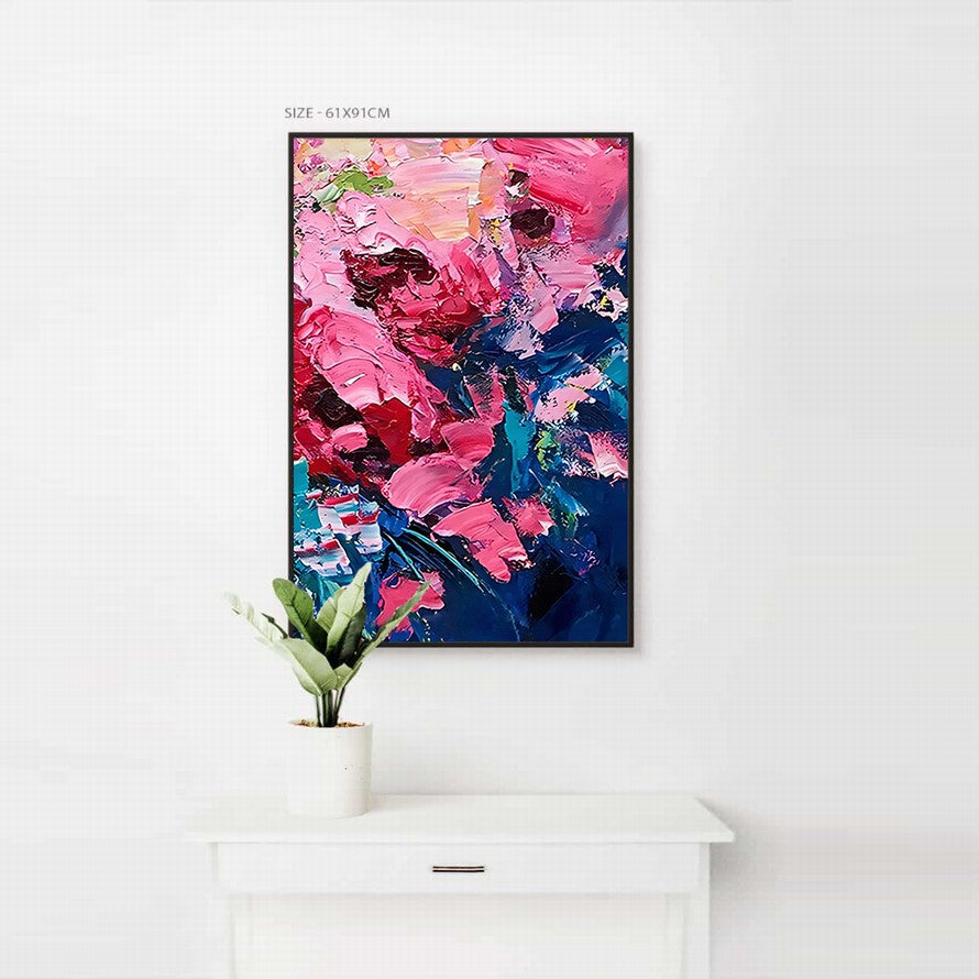 Splash of Floral Tones Abstract Oil Painting
